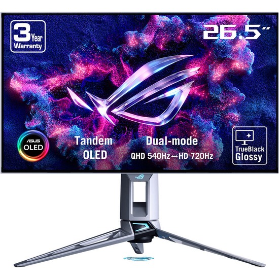 ASUS ROG SWIFT PG27AQWP-W 31.5 TANDEM OLED GAMING DUAL MODE 2560x1440 0.02ms 2K-540Hz/HD-720Hz 1500cd(HDR max) DP HDMI USB 3 Yıl Garanti