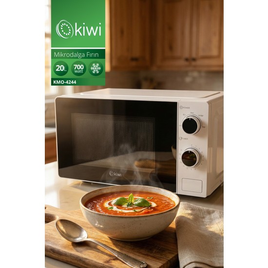 Kiwi KMO-4244 Mikrodalga Fırın 20 Lt Kapasite 700 W Güç Defrost Fonksiyonu ve Mekanik Zamanlayıcı