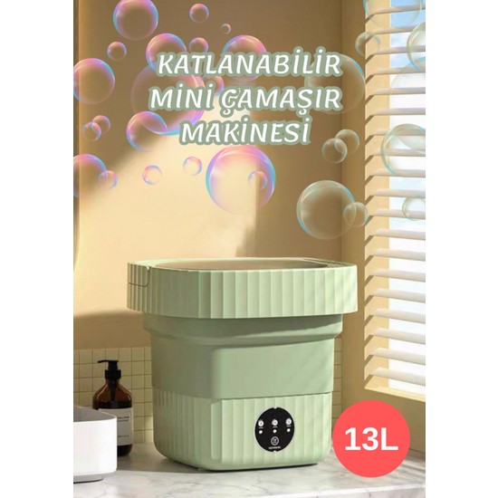 Mucosan Katlanabilir Mini Çamaşır Makinesi 13 L Taşınabilir Çamaşır Makinesi ve Kurutma Özellikli – Yurtlar, Seyahatler, Küçük Evler, Havlular ve Iç Çamaşırları Için Yer Tasarruflu Çamaşır Yardımcısı