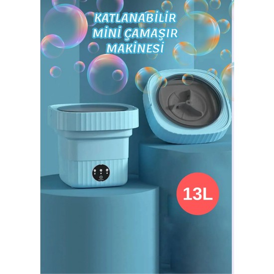 Mucosan Katlanabilir Mini Çamaşır Makinesi 13 L Taşınabilir Çamaşır Makinesi ve Kurutma Özellikli – Yurtlar, Seyahatler, Küçük Evler, Havlular ve Iç Çamaşırları Için Yer Tasarruflu Çamaşır Yardımcısı