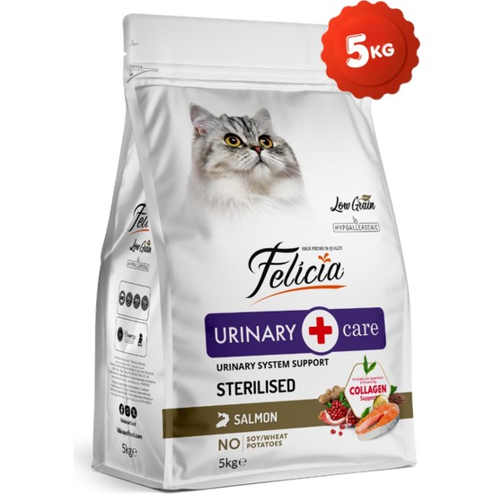 Felicia Kolajen Destekli Hipoalerjenik Somonlu Süper Premium Kedi Maması 5kg