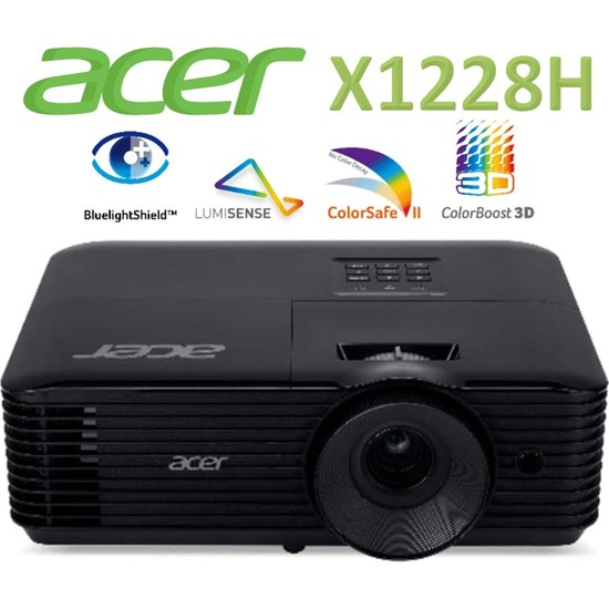 Acer X1228H 1024X768 4500 Lümen 20000:1 3D Xga Dlp Siyah Projeksiyon Cihazı