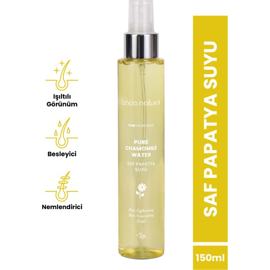 Bade Natural Papatya Suyu 150 ml Saç Toniği Saç Açıcı Doğal Işıltı Etkili Tüm Saçlar İçin