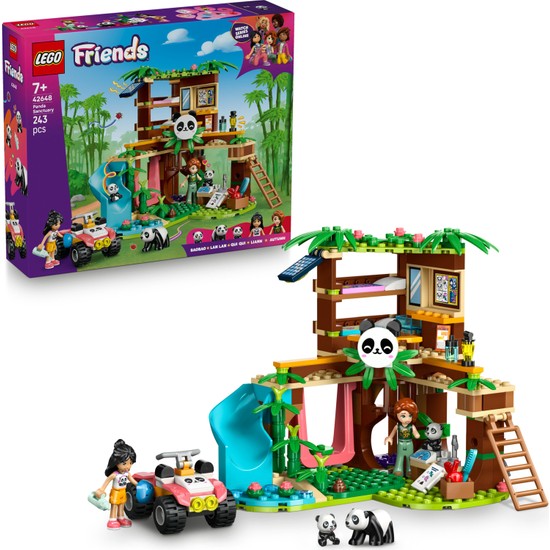 LEGO ® Friends Panda Barınağı Hayvan Bakımı 42648 - 7 Yaş Üzeri Hayvansever Çocuklar için Yaratıcı Oyuncak Yapım Seti (243 Parça)