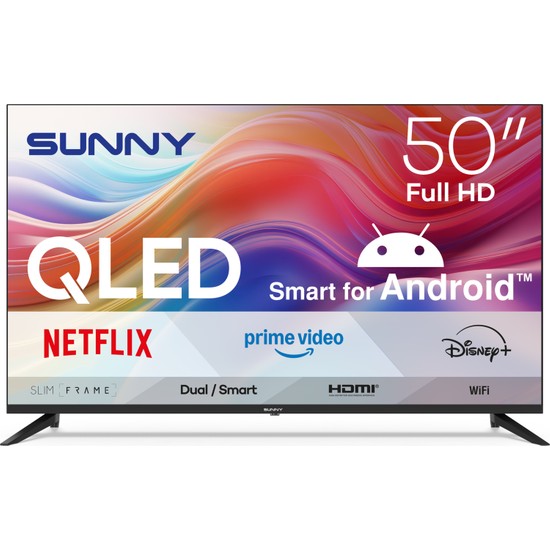 Sunny SN50QFPRL-A14S 50'' 127 Ekran Uydu Alıcılı Full HD Android Smart QLED TV