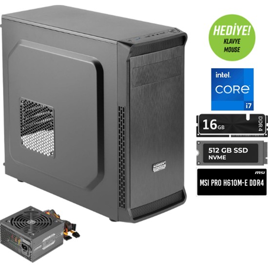 Green Oraman Plus Intel I7 12700K Işlemci 16GB Ddr4 Ram 512GB M2 SSD Freedos OEM Paket