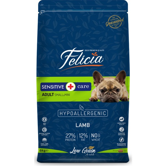 Felicia 6 Kg Yetişkin Kuzulu Small/Mini Az Tahıllı HypoAllergenic