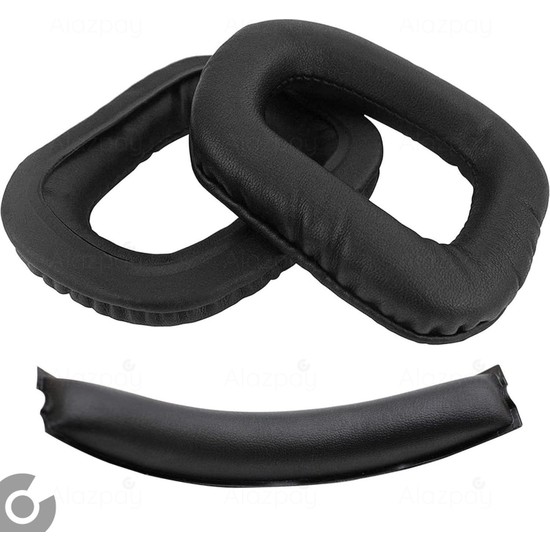 Alazpay Logitech G930 G430 F450 G432 G332 G231 G230 Uyumlu Kulaklık Sünger Yastığı Pedi ve Kafa Bandı