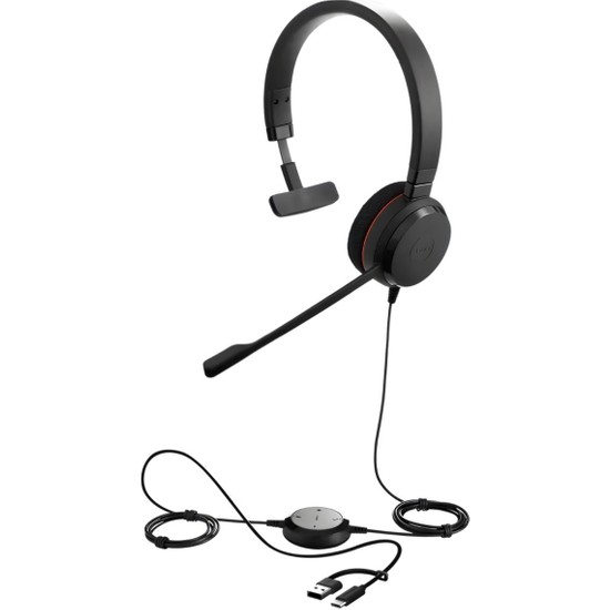 Jabra Evolve 20 Mono Usb-C/a Ms Mikrofonlu Kulak Üstü Kulaklık