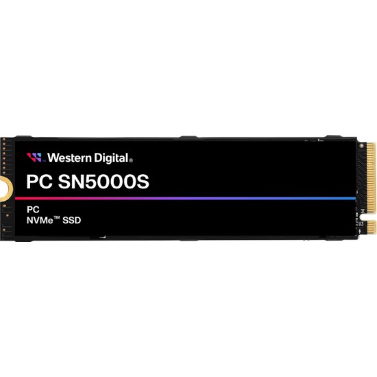 WD Western Digital PC SN5000S 512GB 2280 M.2 NVMe SSD 2000 MB/s Okuma 1000 MB/s Yazma Hızı [KUTUSUZ]