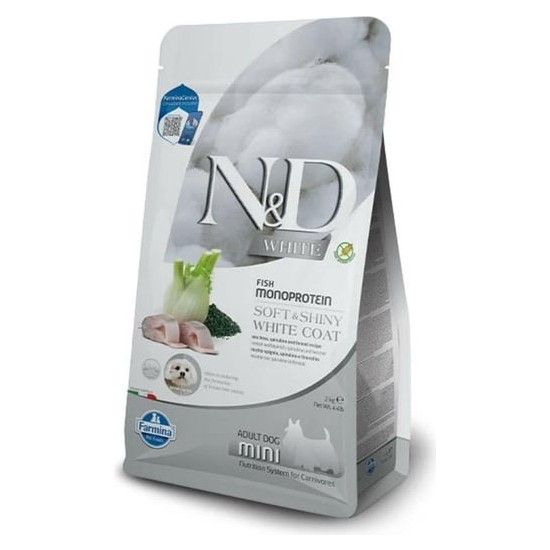 N&D White Spirulina Küçük Irk Beyaz Yetişkin Köpek Maması 2 Kg