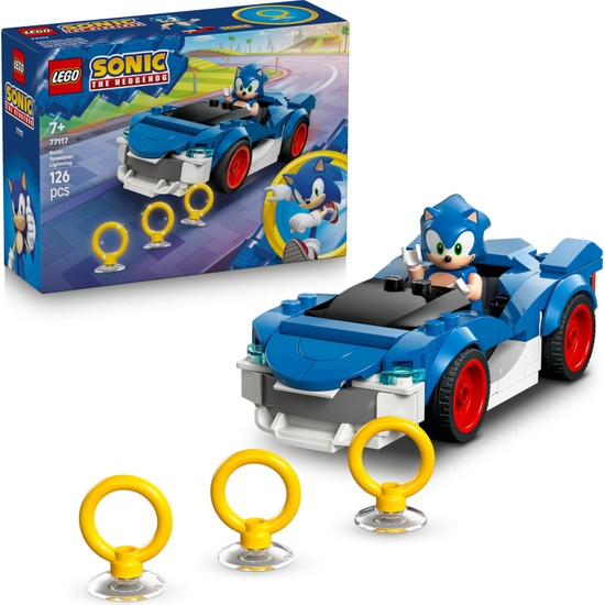 LEGO ® Sonic the Hedgehog™ Sonic: Şimşek Araba 77117 – 7 Yaş Üzeri Çocuklar için Minifigür İçeren Oyuncak Yapım Seti (126 Parça)