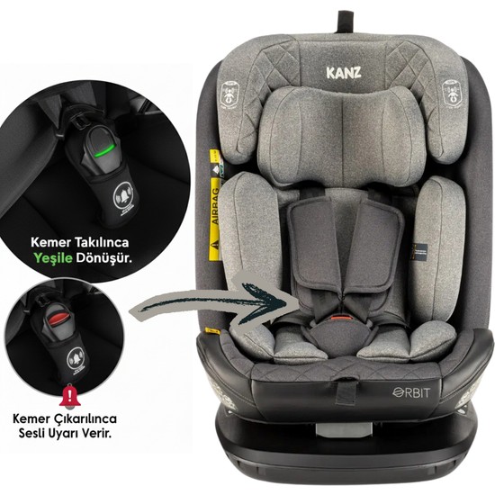 Kanz Orbit i-Size (0-36kg) Oto Koltuğu Gri