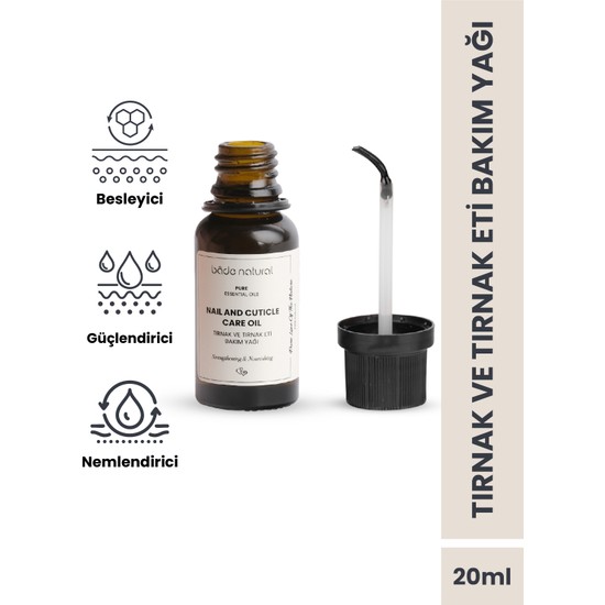 Bade Natural Tırnak ve Tırnak Eti Besleyici ve Güçlendirici Bakım Yağı 20 ml