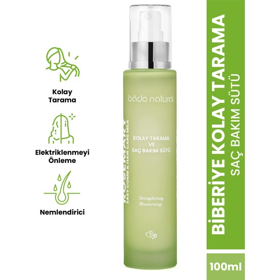 Bade Natural Biberiye Kolay Tarama ve Saç Bakım Sütü 100 ml
