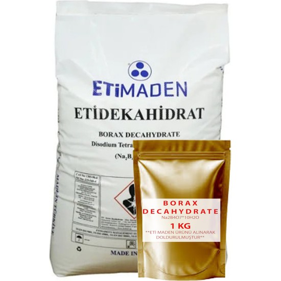 Eti Maden Borax Decahydrate TOZ (KRİSTAL DEĞİL) 1kg
