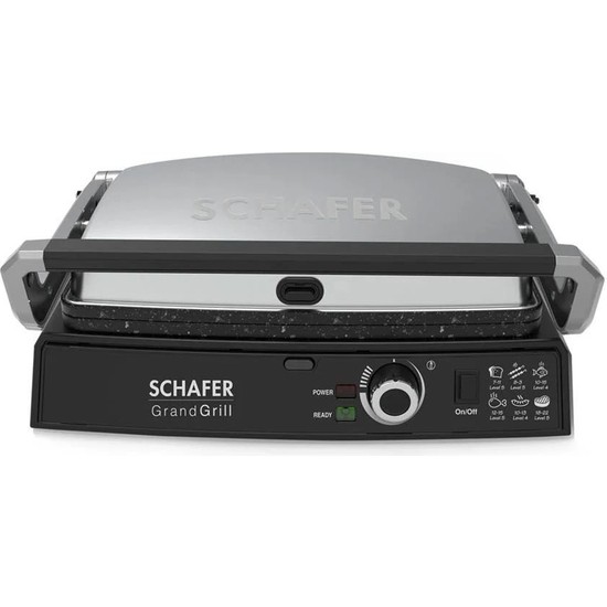 Schafer Grand Grill 6 Dilim 2000 W Izgara & Tost Makinesi - Inox
