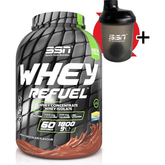 SSN Sports Style Nutrition Whey Refuel 1800 gr Çikolata Aromalı Protein Tozu 60 Servis İçerir