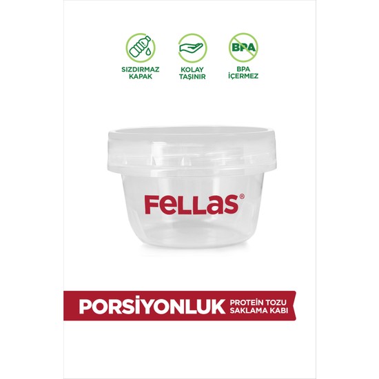 Fellas Porsiyonluk Protein Tozu Saklama Kabı (250 mL)
