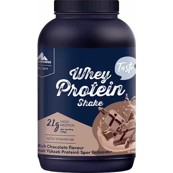 Multipower Whey Protein Shake 900 gr Çikolata Aromalı Besleyici Onarıcı Almanya Menşeli