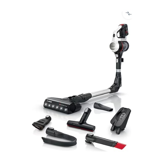 Bosch BCS711XXL Beyaz Şarjlı Dik Süpürge Unlimited 7 0,30 L Toz Haznesi ile Güçlü Temizlik