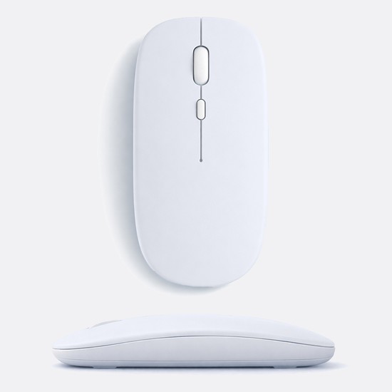 Sneezy MacBook iPad Uyumlu Bluetooth Şarjlı Mouse USB Dongle Şarj Kablosu Dahil Sessiz İnce ve Taşınabilir - Beyaz