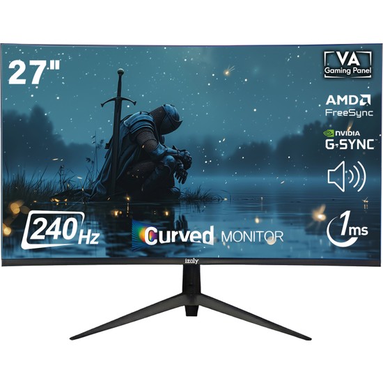 İzoly  2756C200 27"1ms 240Hz Freesync/g-Sync Fhd LED 2x HDMI 1x Dp Va Curved Gaming Monitör