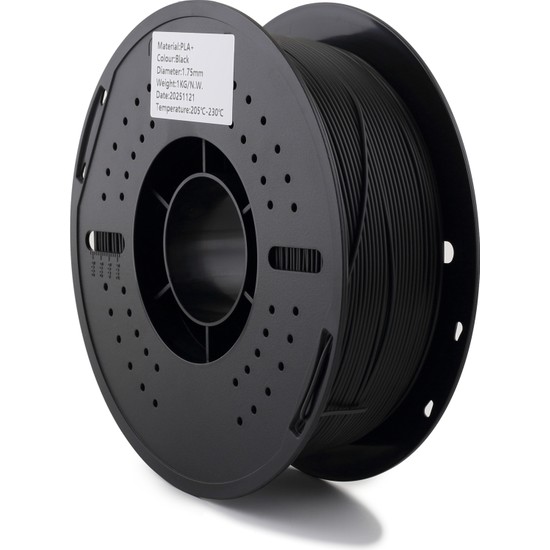 Filamix PLA+ 1kg 1.75MM Siyah Plastik Filament Yüksek Baskı Kalitesi ve Düşük Büzülme