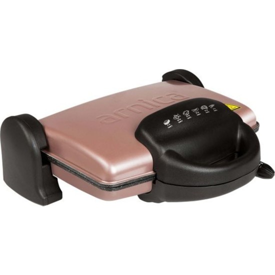 Arnica 4000 GH26112 Tost Makinesi Pratik Kullanım ve Şık Açık Pembe Tasarım ile 4000 Watt Güç