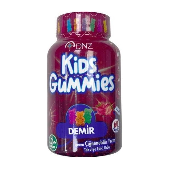 Gummies Kids Demir 60 Adet Dnz
