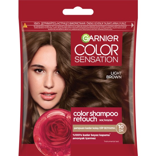 Garnier Color Shampoo Retouch Açık Kahve 5.0 Amonyaksız Dip Boyası Krem Formda Hızlı Etki