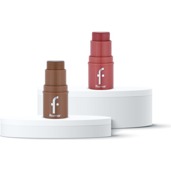 Flormar To-Go Yoğunluğu Ayarlanabilir 2'li Stick Kontür & Allık Seti