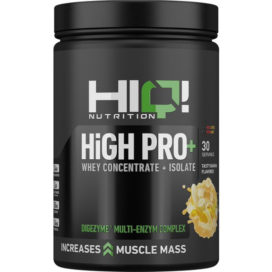 HIQ Nutrition High Pro+ 900 gr Biscuit Flavored Toz Sporcu Besini Yetişkinler İçin Zengin İçerik