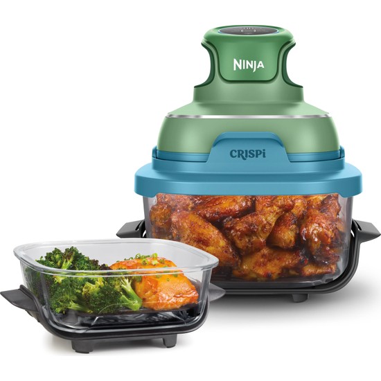 Ninja Crıspi 4-In-1 Taşınabilir Cam Hazneli Pişirme Sistemi 1700 W Çift Hazne ile Yağsız Pişirme