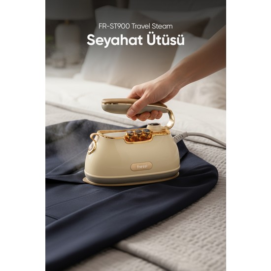 Fressi FR-ST900 Travel Steam Seyahat Tipi Taşınabilir Krem Buharlı Ütü