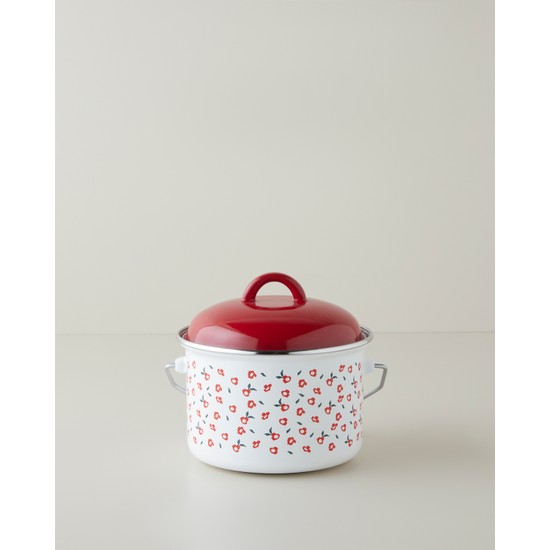 English Home Bright Parade Emaye Bakraç 16 cm Beyaz