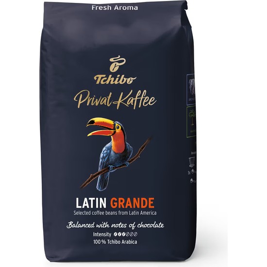 Tchibo Privat Kaffee Latin Grande 500 g Almanya Menşeli Çekirdek Kahve Yoğun Aroma ve Lezzet
