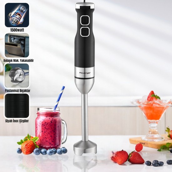 Rowenger 5000 Serisi Premium El Blender 1500WATT Paslanmaz Çelik Hand Blender Çubuk Blender