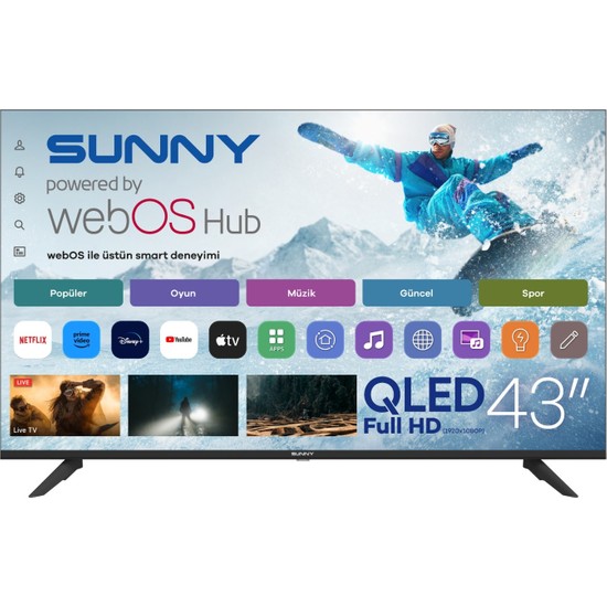 Sunny SN43QFMLN-W02S 43'' 109 Ekran Uydu Alıcılı Full HD  QLED webOS TV