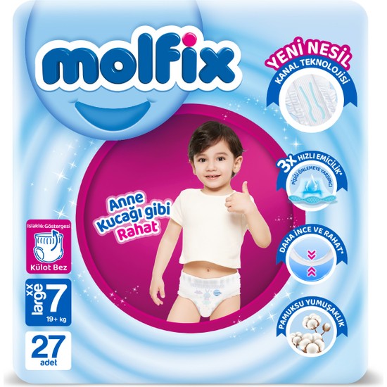 Molfix Külot Bebek Bezi 7 Beden XX Large Fırsat Paketi 27 Adet