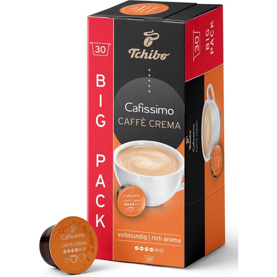 Tchibo Cafissimo Caffè Crema Rich Aroma Kapsül Kahve 30 Adet Kremalı Lezzet ve Espresso Uyumlu