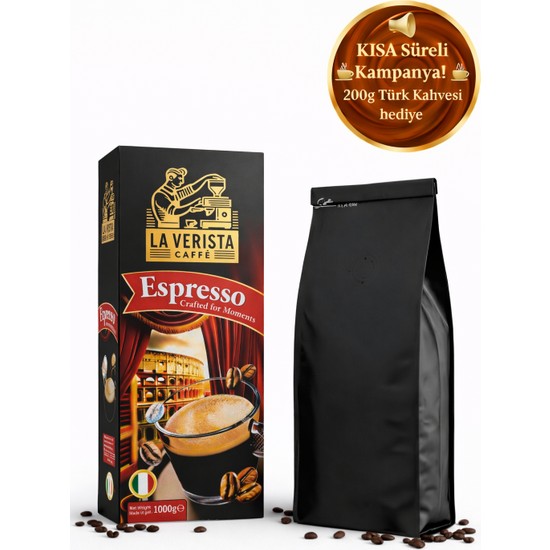 La Verista Espresso çekirdek kahve Yoğun Gövdeli Coffee Günlük Kavurma 1kg Blend