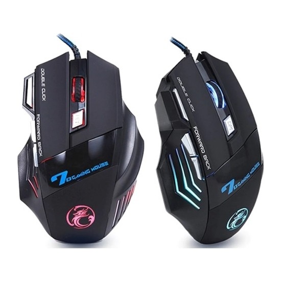 Piranha X7 Kablolu Gaming Mouse 2400 Dpı Oyun İçin Ergonomik Tasarım Siyah Renk