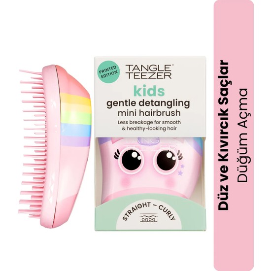 Tangle Teezer Small Original Pink Unicorn Çocuk Düğüm Açıcı Saç Fırçası-Tarak(Düz ve Kıvırcık Saçlar )