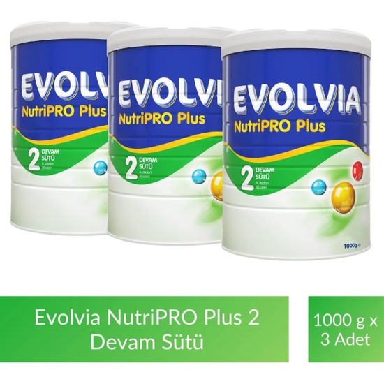 Evolvia NutriPro PLUS 2 Devam Sütü 1000 gr x 3 Adet