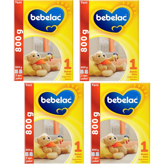 Bebelac 1 Bebek Sütü 0 - 6 Ay 800 gr 4 Adet