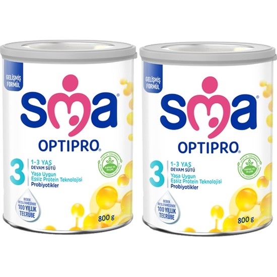 Sma 3 Optipro Probiyotik Toz Devam Sütü 800 gr x 2 24-36 Ay İçin Sütlü İçerik