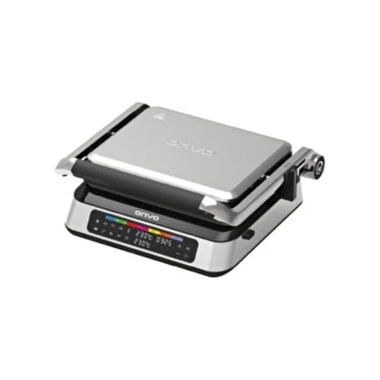 Onvo OVTST05 220W Döküm Tost Makinesi Çıkartılabilir Plaka ile Gümüş Renk ve Yüksek Performans
