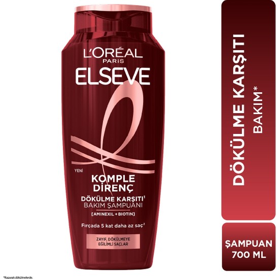 L'oréal Paris Elseve 700 ml Komple Direnç Dökülme Karşıtı Şampuan Kırılma Karşıtı Etki ile