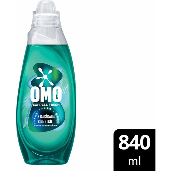 Omo Express Fresh Kötü Koku Karşıtı Renkliler ve Beyazlar Sıvı Çamaşır Deterjanı 840 ml